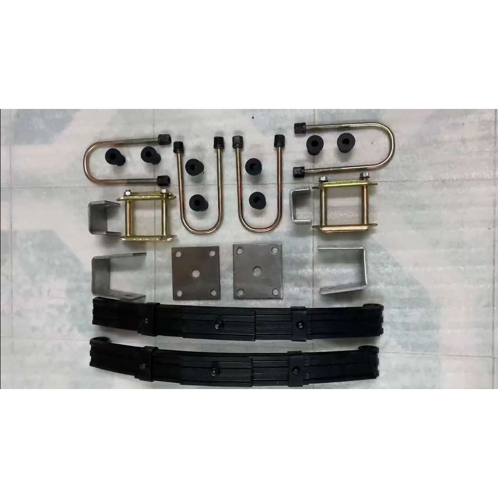 Bộ Nhíp tàu 4 lá 54cm,đầy đủ phụ kiện lắp nhíp,dùng ráp xe 3 bánh, 4 bánh,xe lôi,dài 54cm,rộng 5cm,4 lá ,tải trọng 450kg