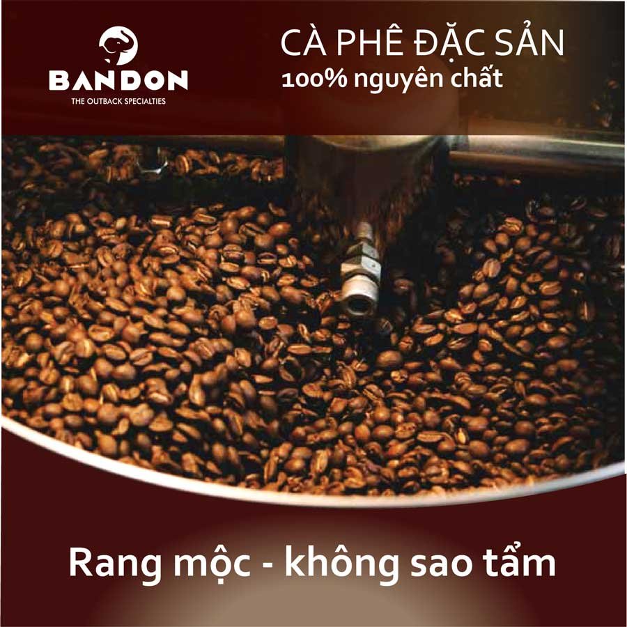 Cà phê phin nguyên chất rang xay mộc sạch BANDON THINK đắng dịu, thơm ngát 30% Arabica Cầu Đất 70% Robusta Buôn Ma Thuột