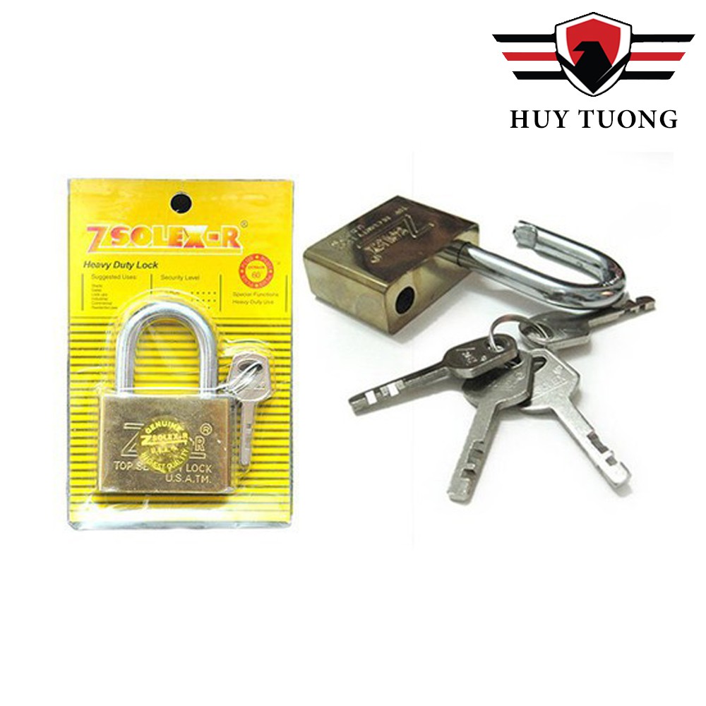 Ổ khóa Solex vàng nhiều kích thước cao cấp - Huy Tưởng