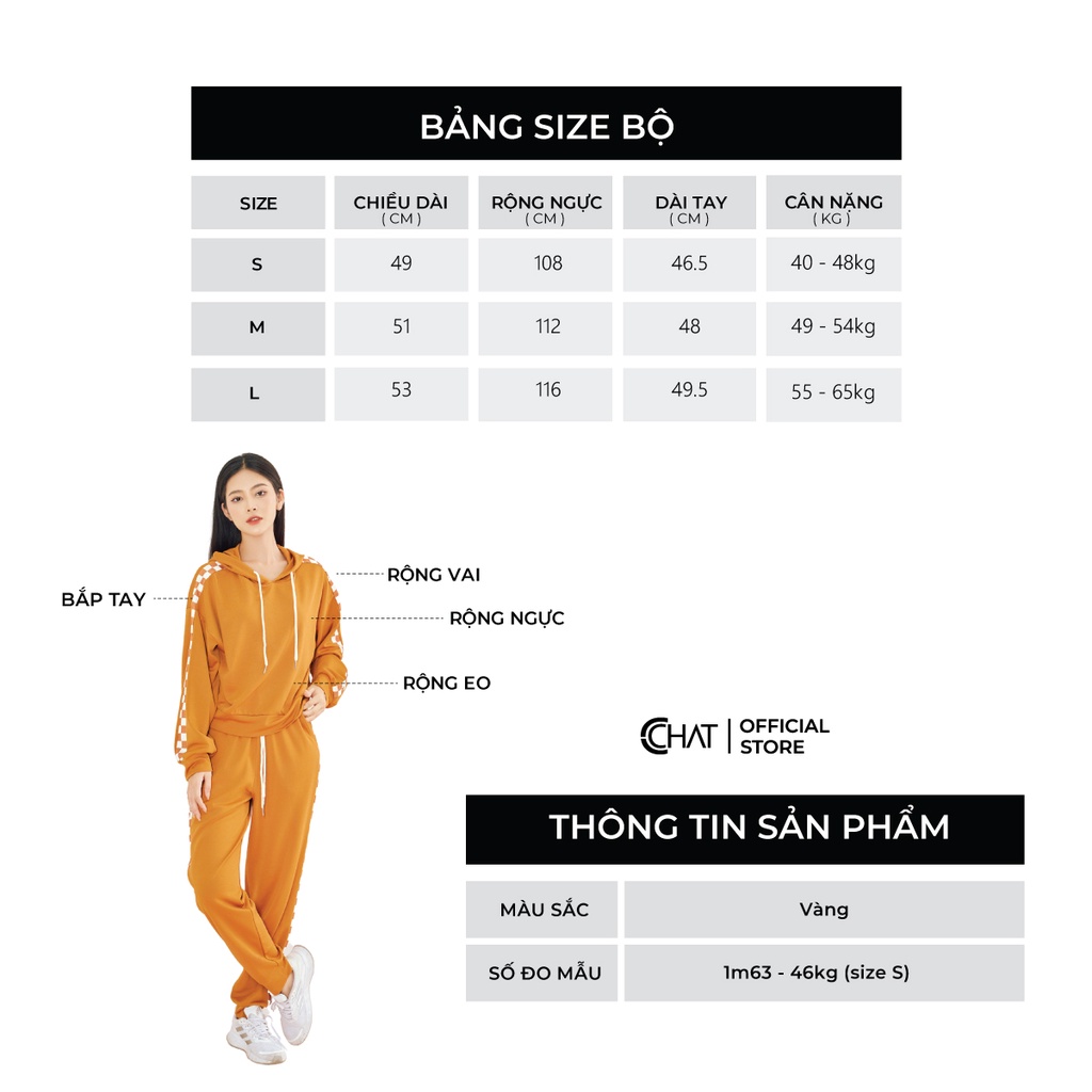 Bộ Thể Thao 𝐂𝐂𝐇𝐀𝐓 Kiểu Họa Tiết Có Mũ Phong Cách Trẻ Trung Thanh Lịch 22DDC8002GT