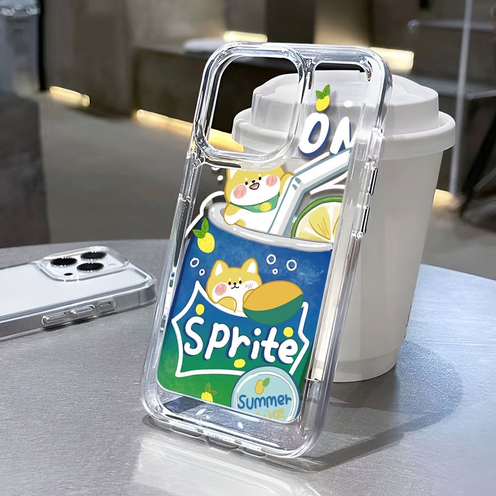 Ốp Điện Thoại Trong Suốt Hình Sprite Corgi Cho iphone 14 Plus 11 13promax 12 7Plus X XS Max 7 8 SE 2020