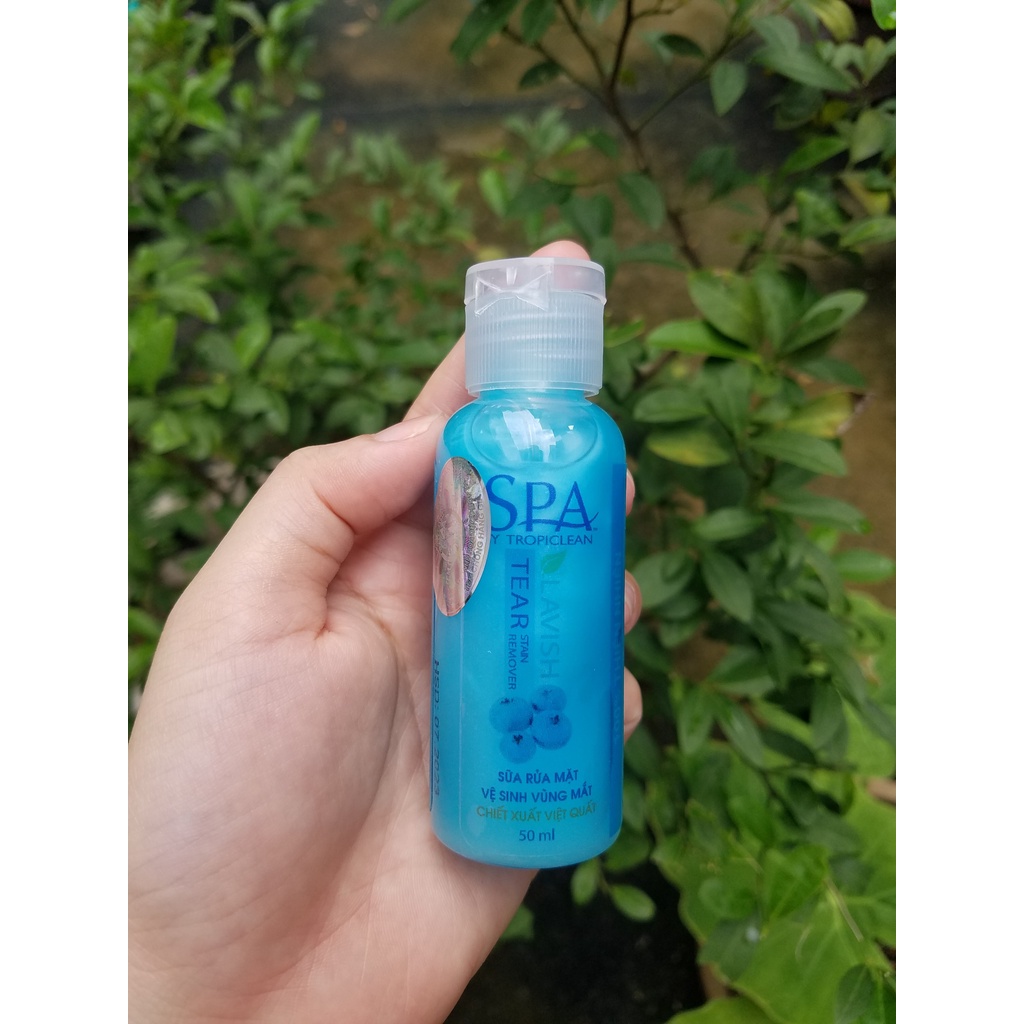 Sửa rửa mặt tẩy ố mắt Tropiclean cho chó mèo Tear Stain Remover 236ml