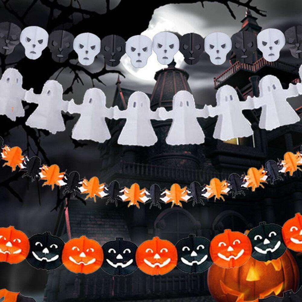 Dây treo trang trí lễ HALLOWEEN decor tiệc tùng họa tiết bí ngô/đầu lâu/dơi/con ma