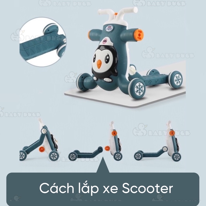 XE TẬP ĐI 3 TRONG 1 KIÊM XE CHÒI CHÂN VÀ XE SCOOTER CHO BÉ MS3605909