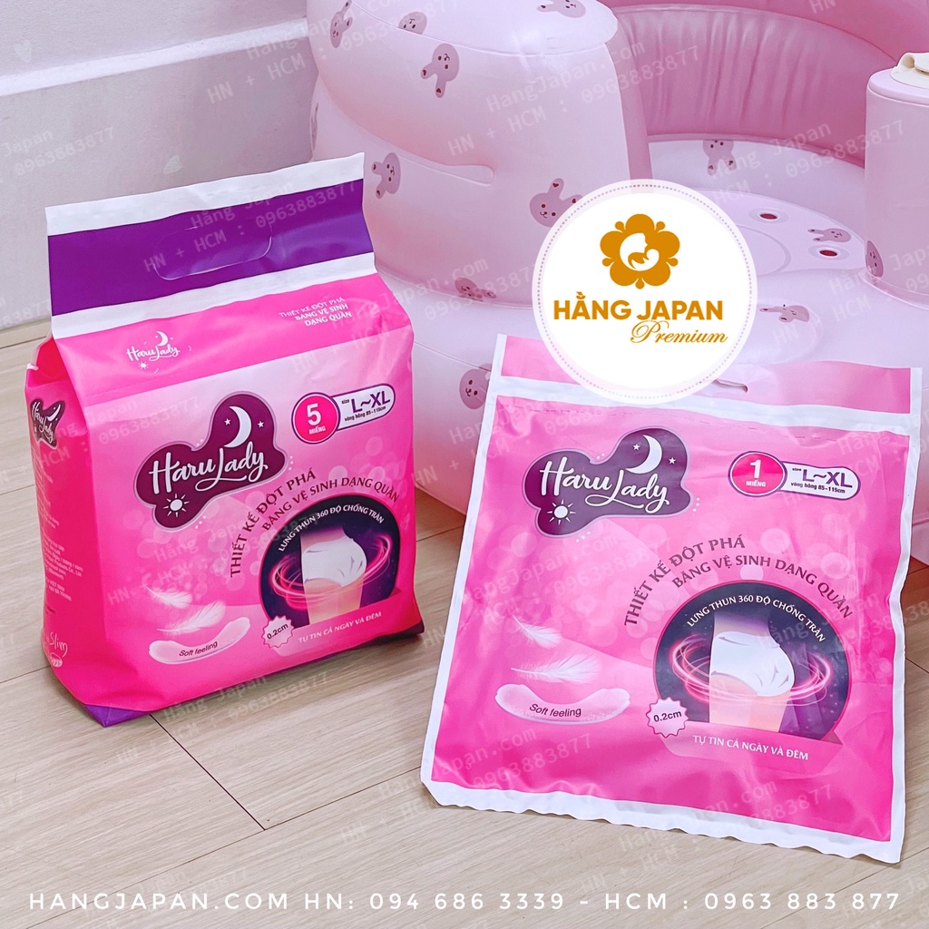 Băng vệ sinh dạng quần HARULADY L-XL mềm mại , thấm hút , thoải mái và tiện lợi