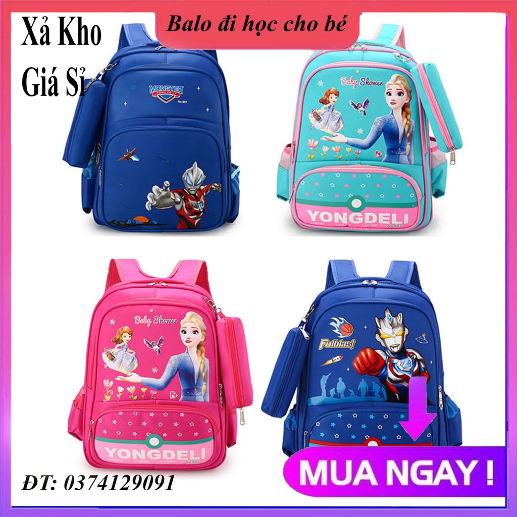 Balo chống thấm nước, cặp chống thấm nước học sinh tiểu học trung học từ lớp 3 đến lớp 9 nhiều mẫu bé gái bé trai