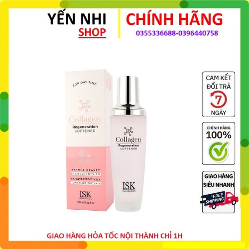 NƯỚC HOA HỒNG SĂN CHẮC VÀ LÀM TRẮNG DA ISK COLLAGEN REGENERATION SOFTENER 130ml