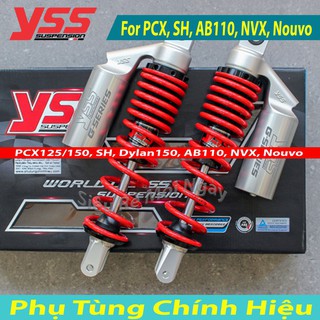 Phuộc YSS Bình Dầu PCX, SH Ý, AB110, NVX, Nouvo, Dylan G Series Đen Đỏ Thái Lan