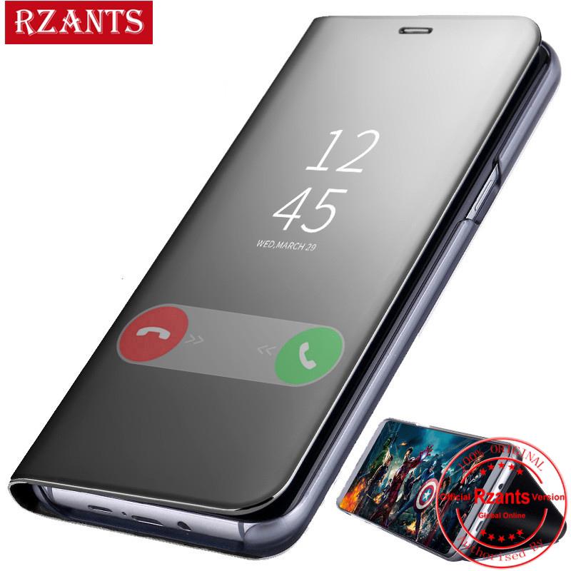 For Samsung Galaxy M20 A20 A30 A50 A7 (2018)  J7 Pro Case Clear View Mirror Casing Flip Stand 360 Cover