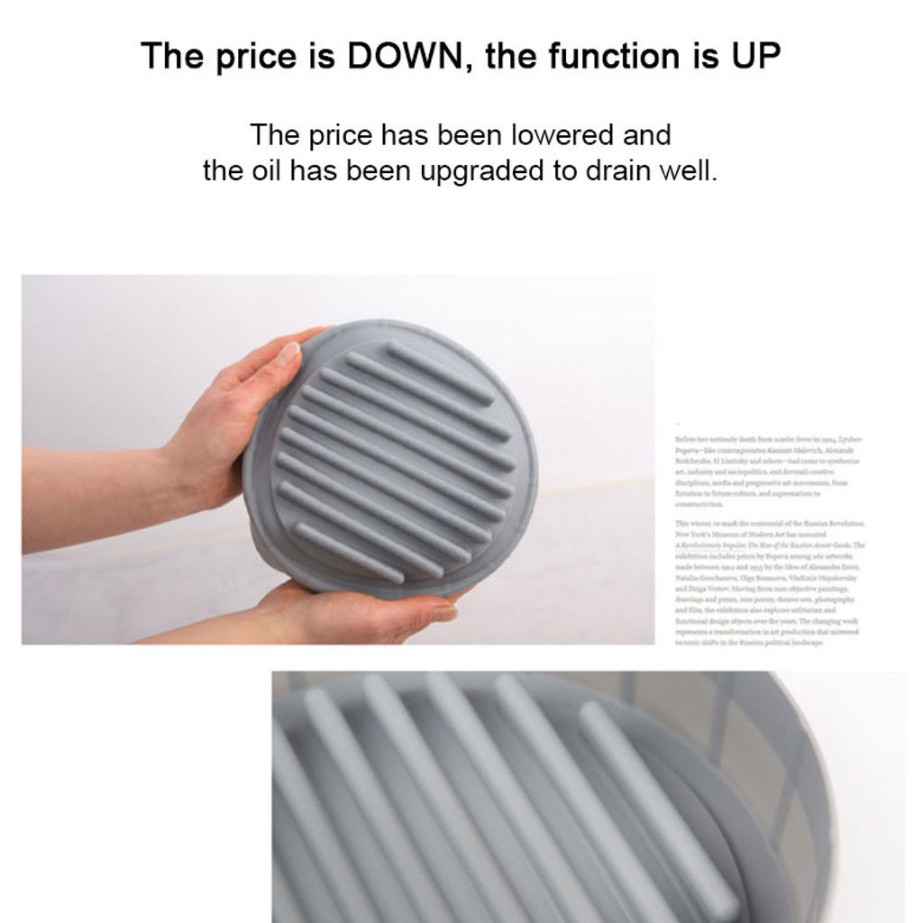 Silicone Fry Pot Light Airfryer Container 16cm Air Fryer Microwave Oven Korea