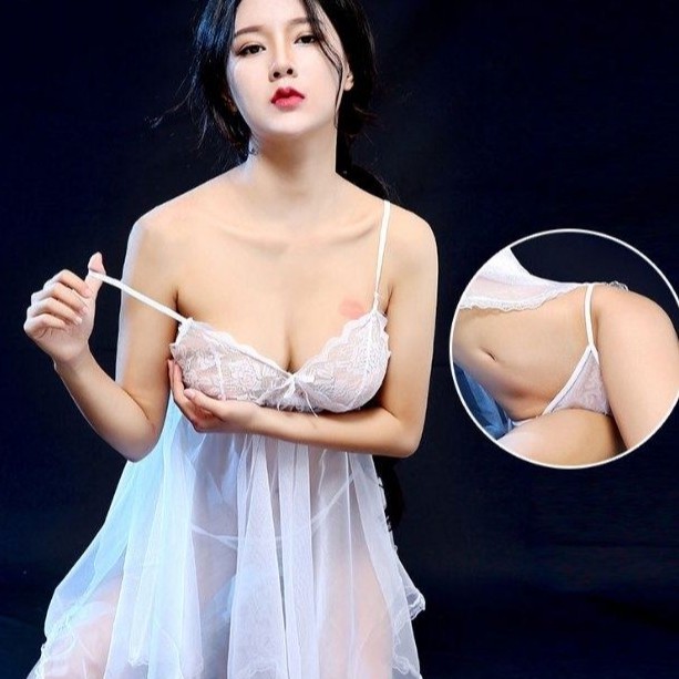 đồ nữ đầm dây ren váy hai dây đen đầm ngủ đồ ngủ