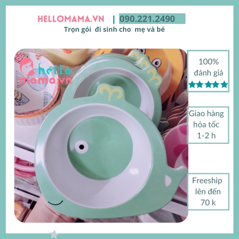 Chén ăn dặm lúa mạch cho bé, hình thú cưng đáng yêu