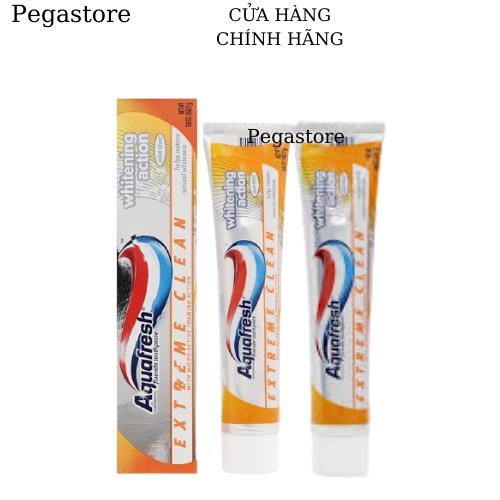 Kem đánh răng Aquafresh Extreme Clean Whitening Action (158.7g) - Mỹ - hàng sẵn - màu cam