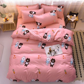 Bộ chăn, ga, gối, Coton Poly Nhập Mẫu Thỏ gấu (đủ kích thước)