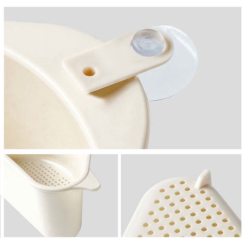 Kệ nhựa tam giác ráo nước gắn tường nhà bếp đa năng