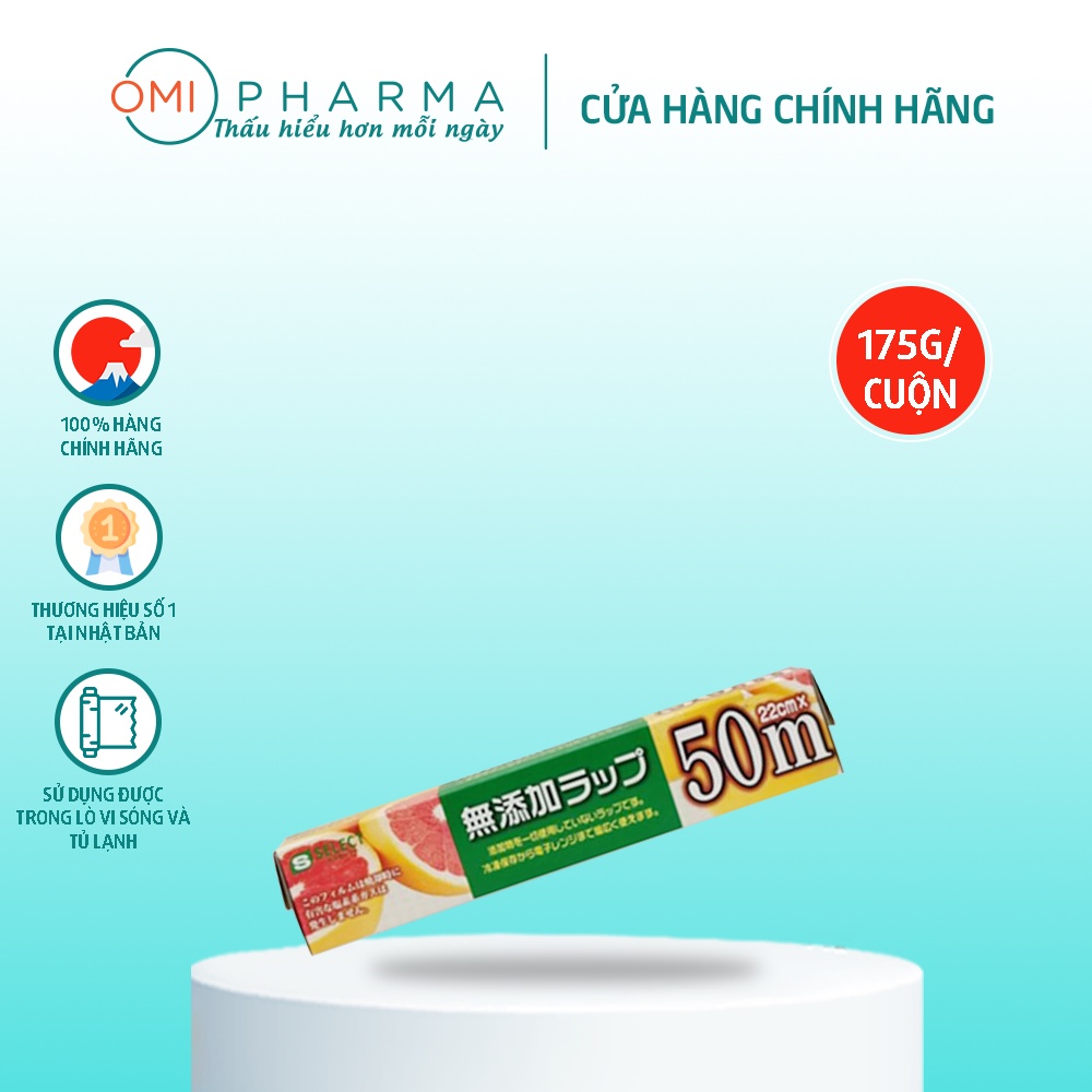 Màng Bọc Thực Phẩm Không Chứa Chất Phụ Gia Cỡ Nhỏ 22cm x 50m S Select Nhật Bản