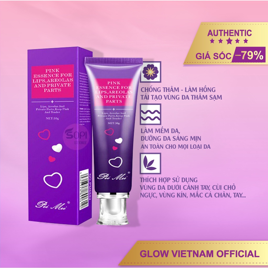 Sỉ- Pei Mei kem xoá thâm, làm hồng nhũ hoa, hồng môi, vùng kín, chống thâm mông, đầu gối, môi - Sopi Store