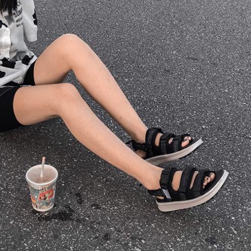 ℘ Sandal Nữ, Nam Letas D1003 - Đen Ghi PHẢN QUANG ℘