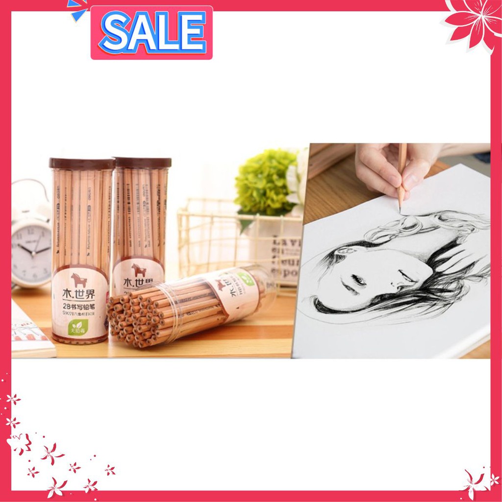 (SIÊU SALE) HỘP 50 CÂY BÚT CHÌ GỖ HB (CAM KẾT HÀNG LOẠI 1) (FREE SHIP)