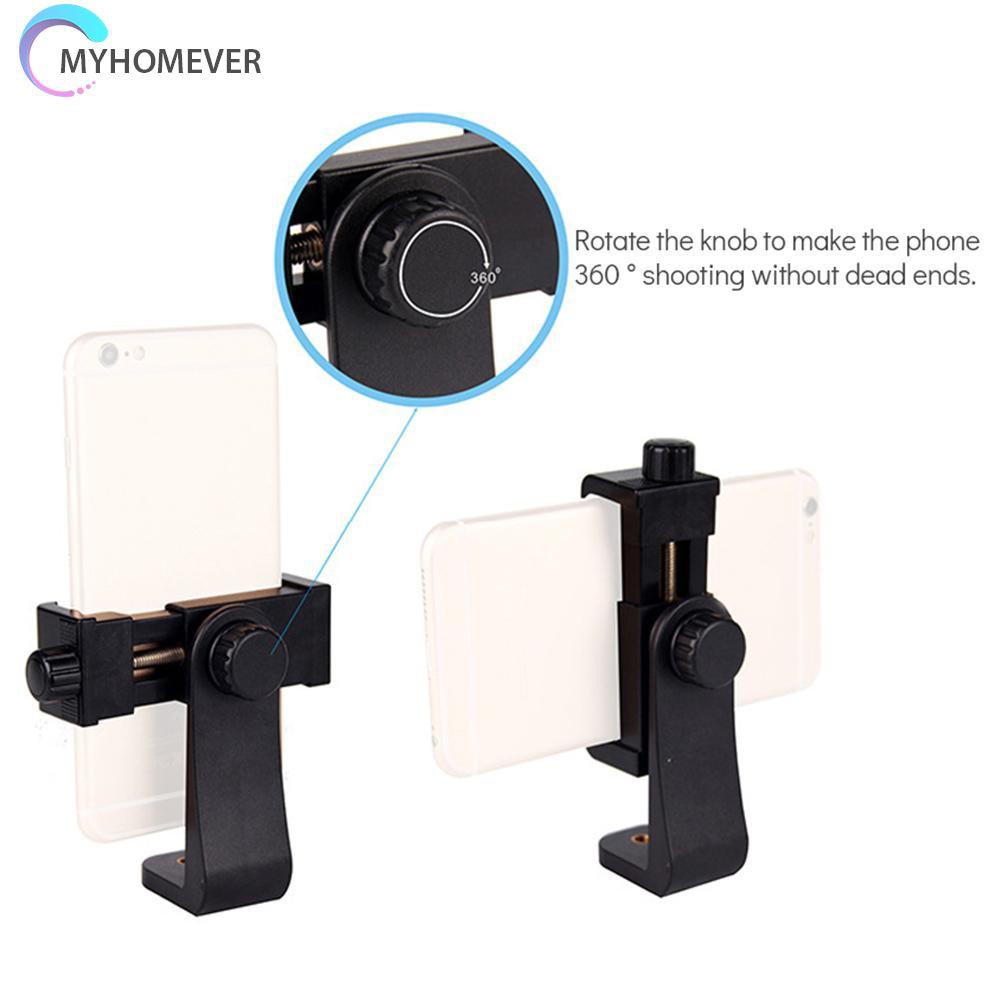 myhomever Tripod Mount Phone Clip Vertical Bracket 360 Degree Rotating Tripod Adapter