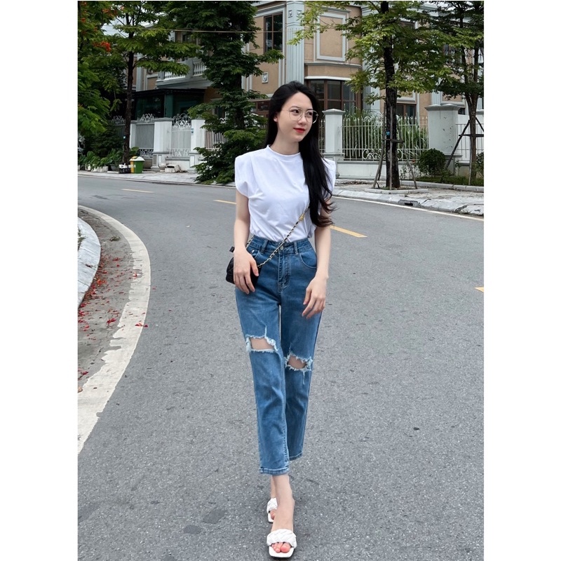 (Ảnh thật) Q518 SALE thanh lý giảm giá Quần jean rách gối thời trang Quảng Châu cao cấp xịn sò giá rẻ