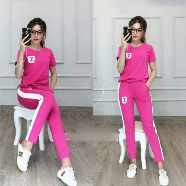 Đồ bộ thể thao nữ thun cotton
