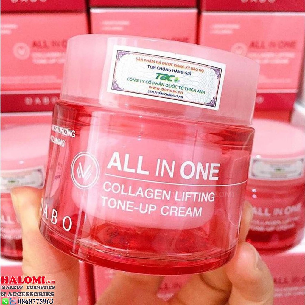  Kem lót nâng tone All In One Dabo Collagen Lifting Tone Up căng mịn da Hàn Quốc 50ml