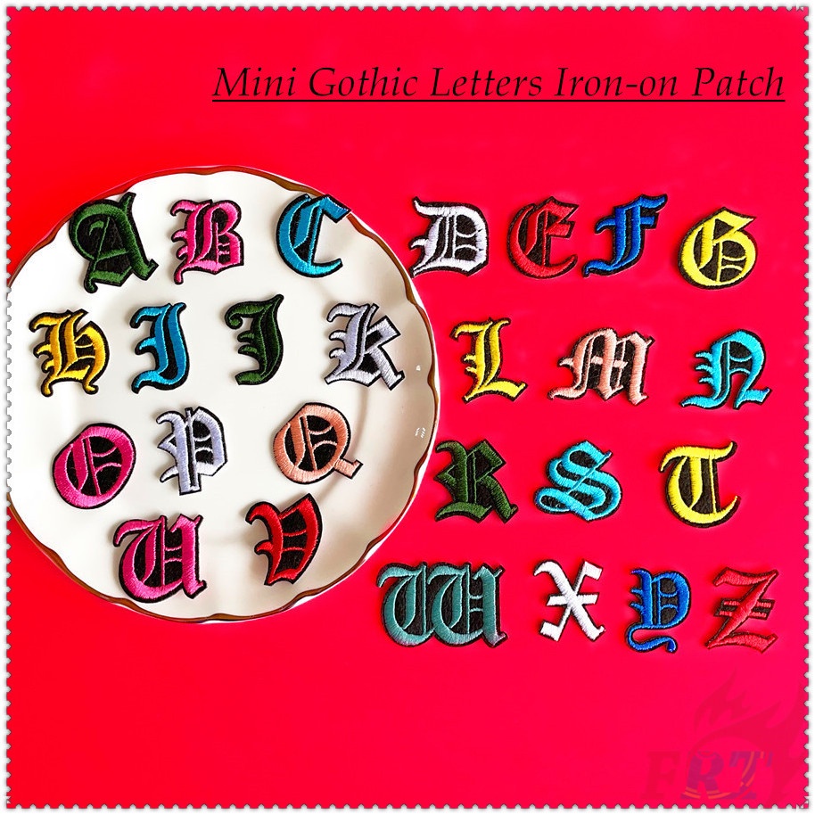 ✿ Miếng Dán Ủi Thêu Chữ Q-6 ✿ 1 Sticker Ủi Thêu Hình Huy Hiệu