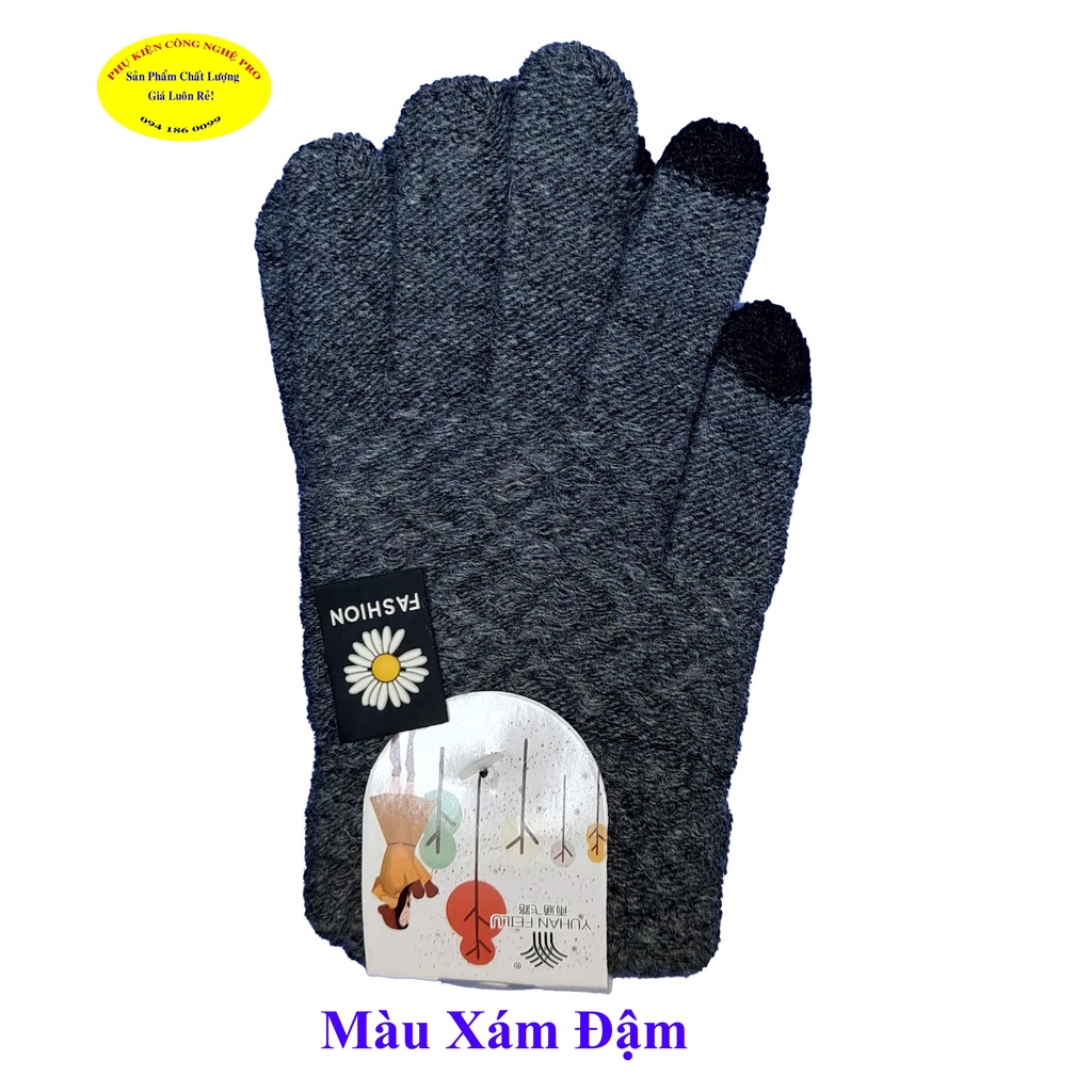 GĂNG TAY BAO TAY NỮ Loại cảm ứng Chất liệu len dày êm Gắn hoa FASHION Thương hiệu YUHAN FEILU Chống nắng, Bảo vệ da tay