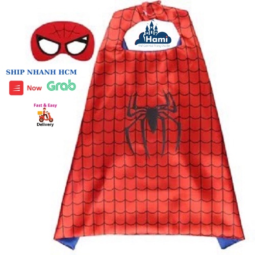 Áo choàng siêu nhân cho bé trai, bé gái kèm mặt nạ, size 70cm