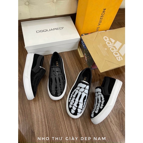 Giày slipon lười bàn tay nam  Giày quảng châu Full box