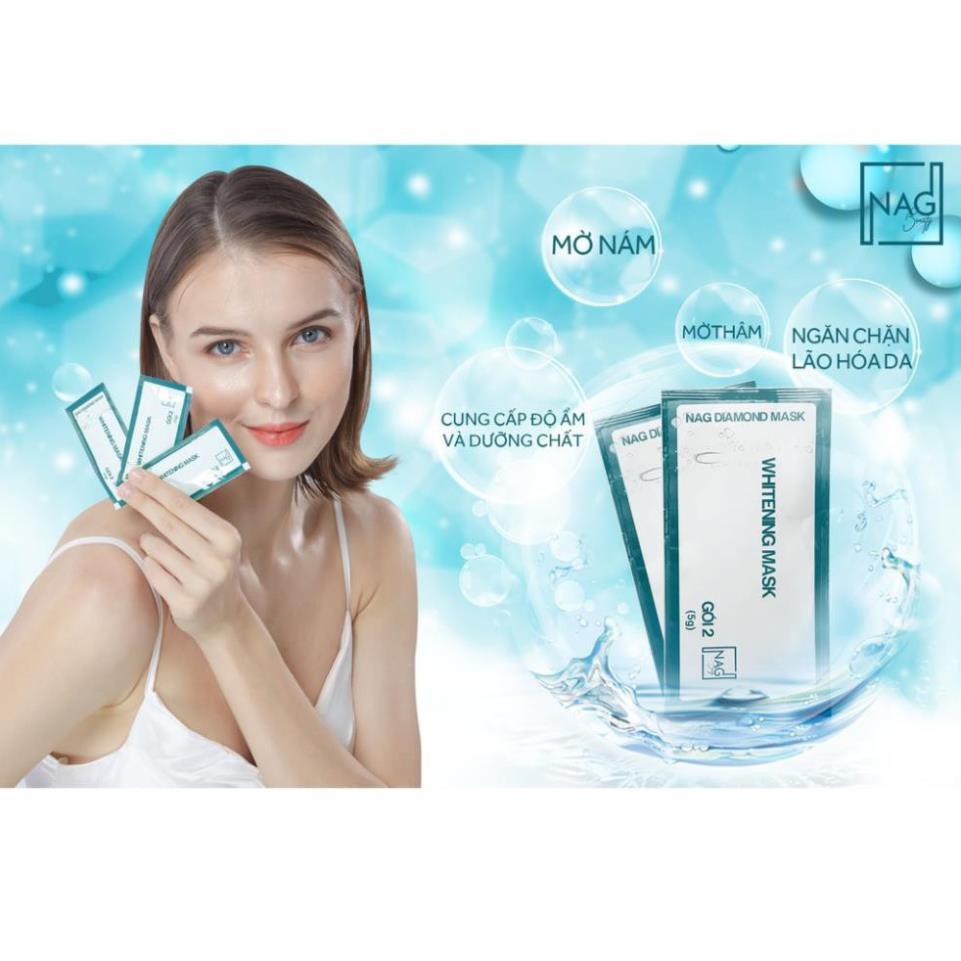 [SẢN PHẨM DÙNG THỬ] BỘ SẢN PHẨM mặt nạ NAG DIAMOND MASK-Thải độc, dưỡng trắng da mặt toàn diện/DETOX MASK-WHITENING MASK | Thế Giới Skin Care