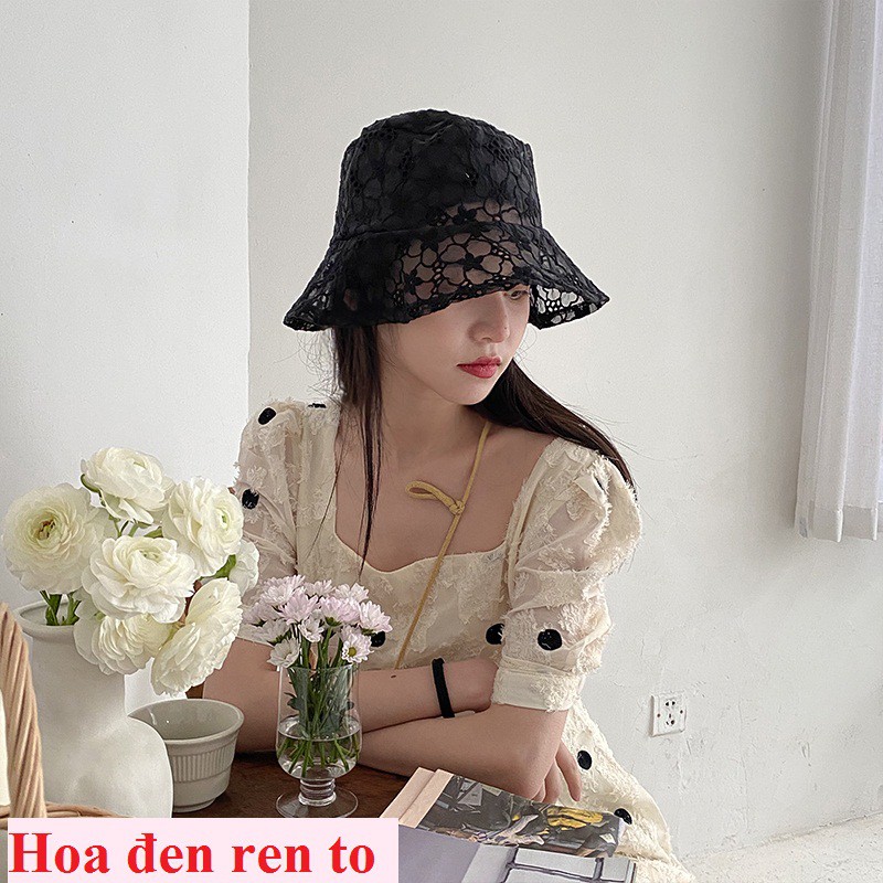 (SIÊU XINH) Mũ ren hoa chụp ảnh, đi biển, du lịch, sống ảo siêu xinh