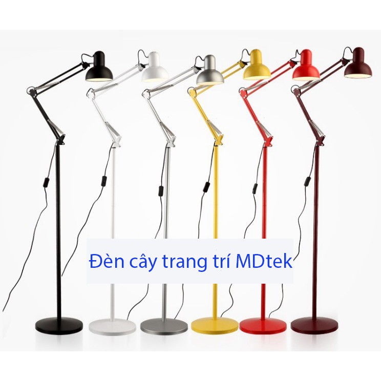 Đèn cây cao cấp trang trí, học tập, làm việc Pixar PM302 (đỏ) + Tặng bóng LED 7W