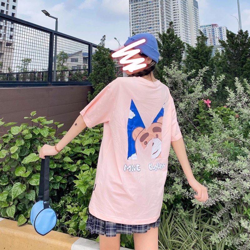 Áo Thun tay lỡ unisex Gấu MNC