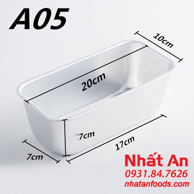 Khuôn nhôm chữ nhật A05