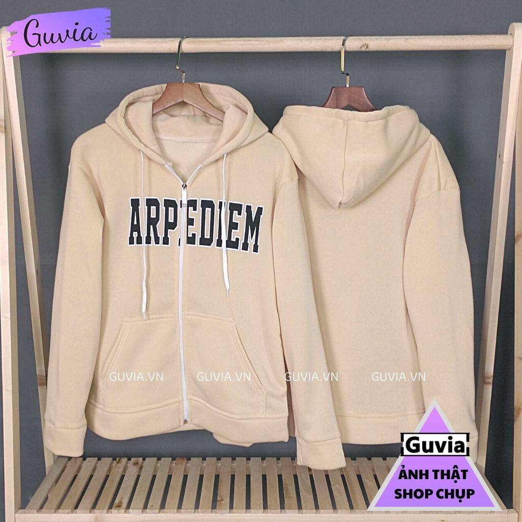 Áo Khoác Nỉ ARPEDIEM Nam Nữ Ulzzang Unisex, Áo Hoodie Dây Kéo Form Rộng Mẫu Mới Về GUVIA