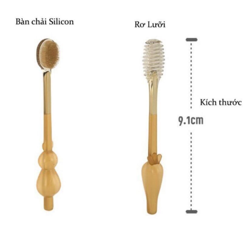 Set Rơ Lưỡi Kèm Bàn Chải Silicon Cho Bé