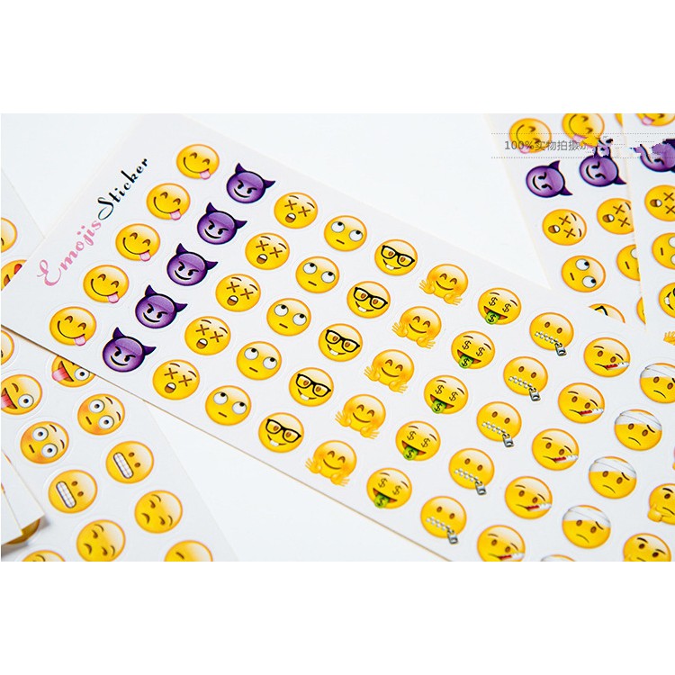 Giấy dán sticker icon emoji biểu cảm cảm xúc