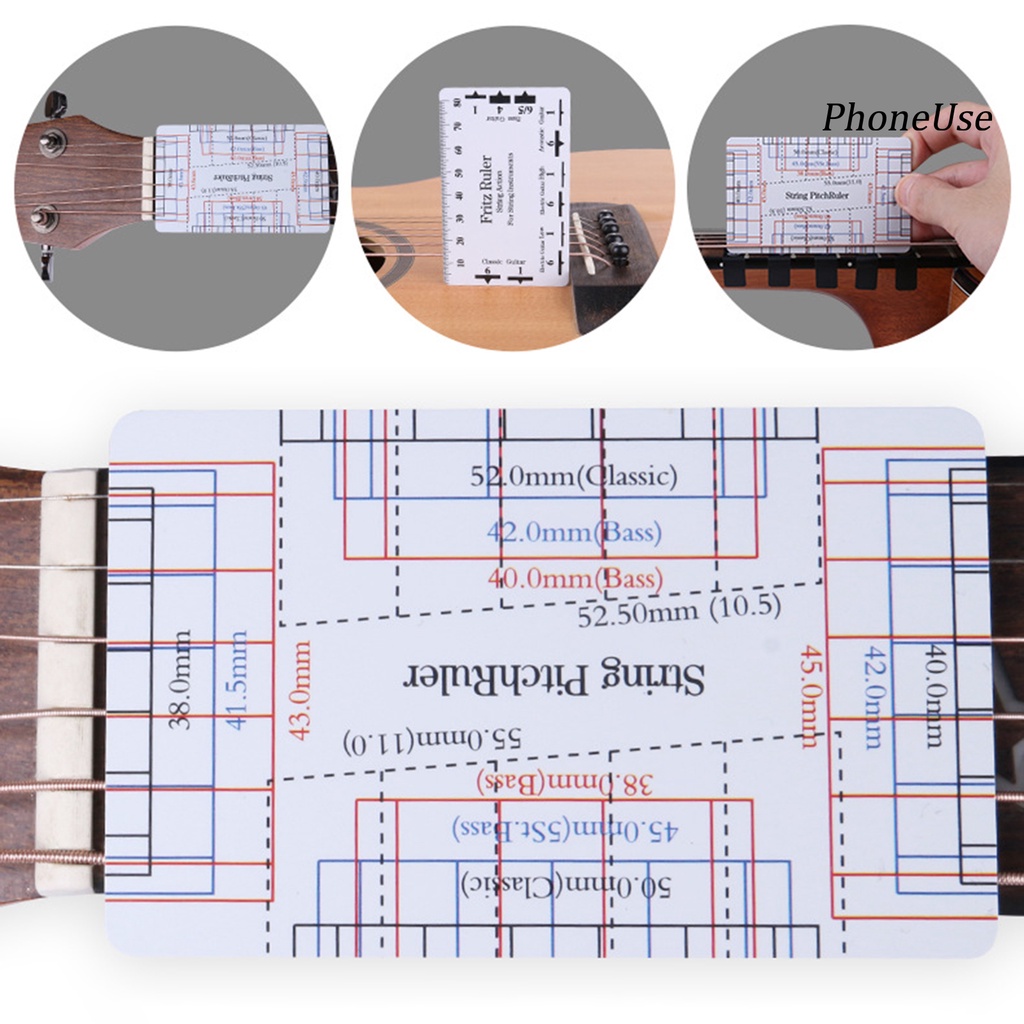 Thước Đo Dây Đàn Ghi Ta Bằng PVC Nhỏ Gọn Chính Xác