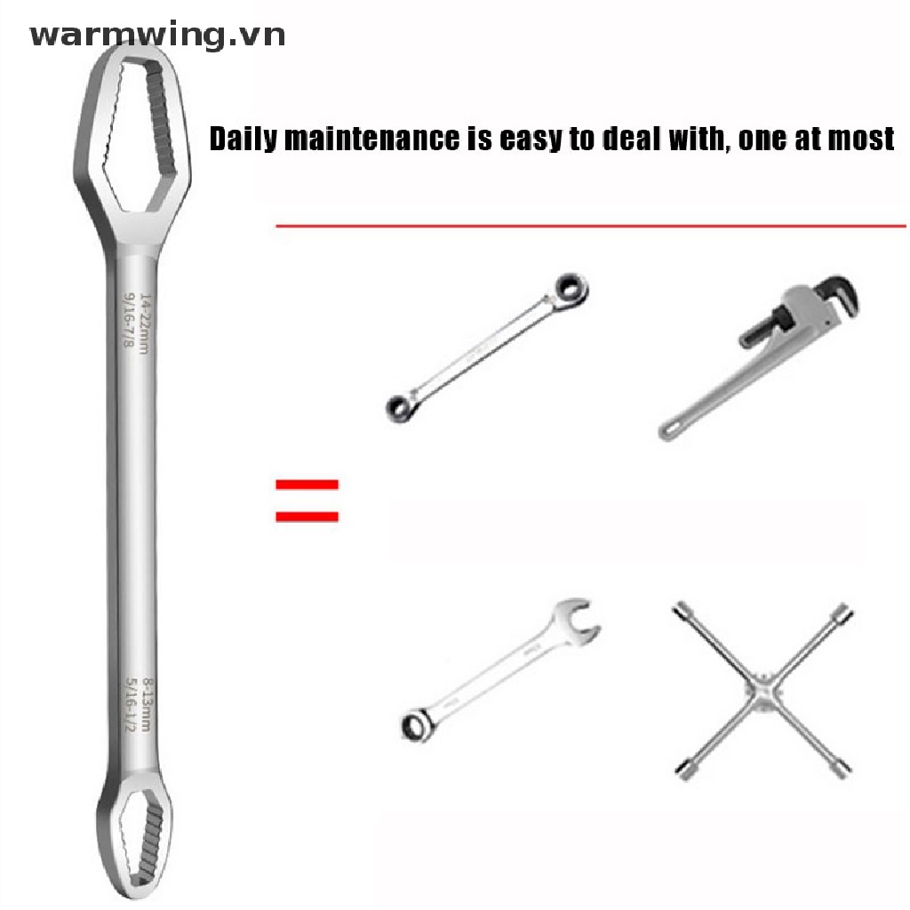 Cờ lê đa năng tự thắt chặt 2 đầu 8-22mm
