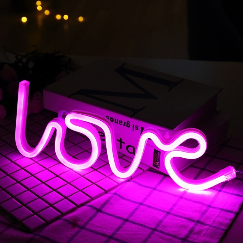 Đèn Neon tạo hình chữ LOVE/ HOME cực đẹp