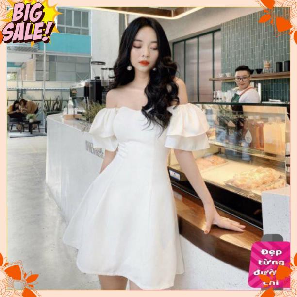 Đầm dự tiệc trễ vai nhiều màu sang chảnh | BigBuy360 - bigbuy360.vn