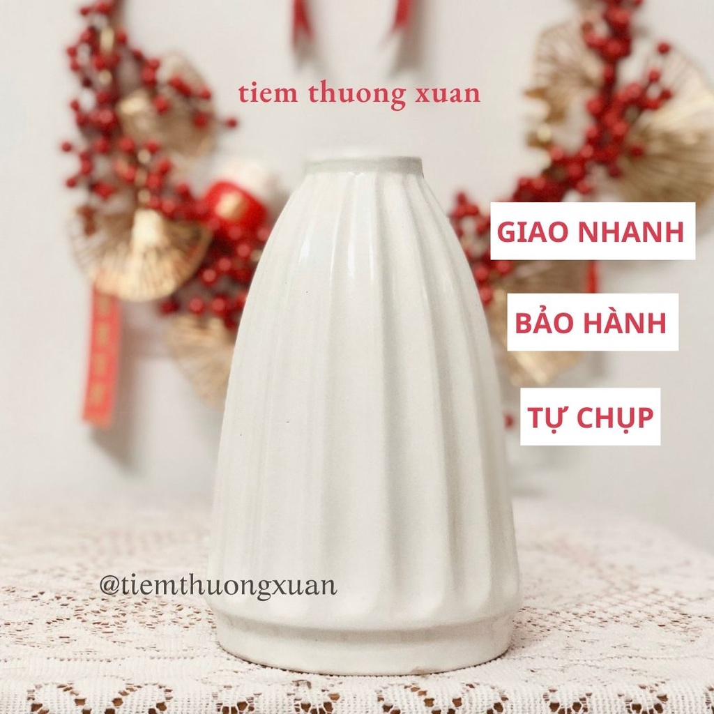 Bình hoa cổ nhỏ, bình hoa gốm sứ bát tràng - Tiệm Thường Xuân