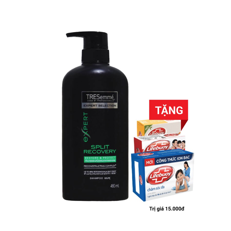 Dầu gội dưỡng tóc Tresemme SPLIT RECOVERY chống gãy rụng 480ml Thái Lan