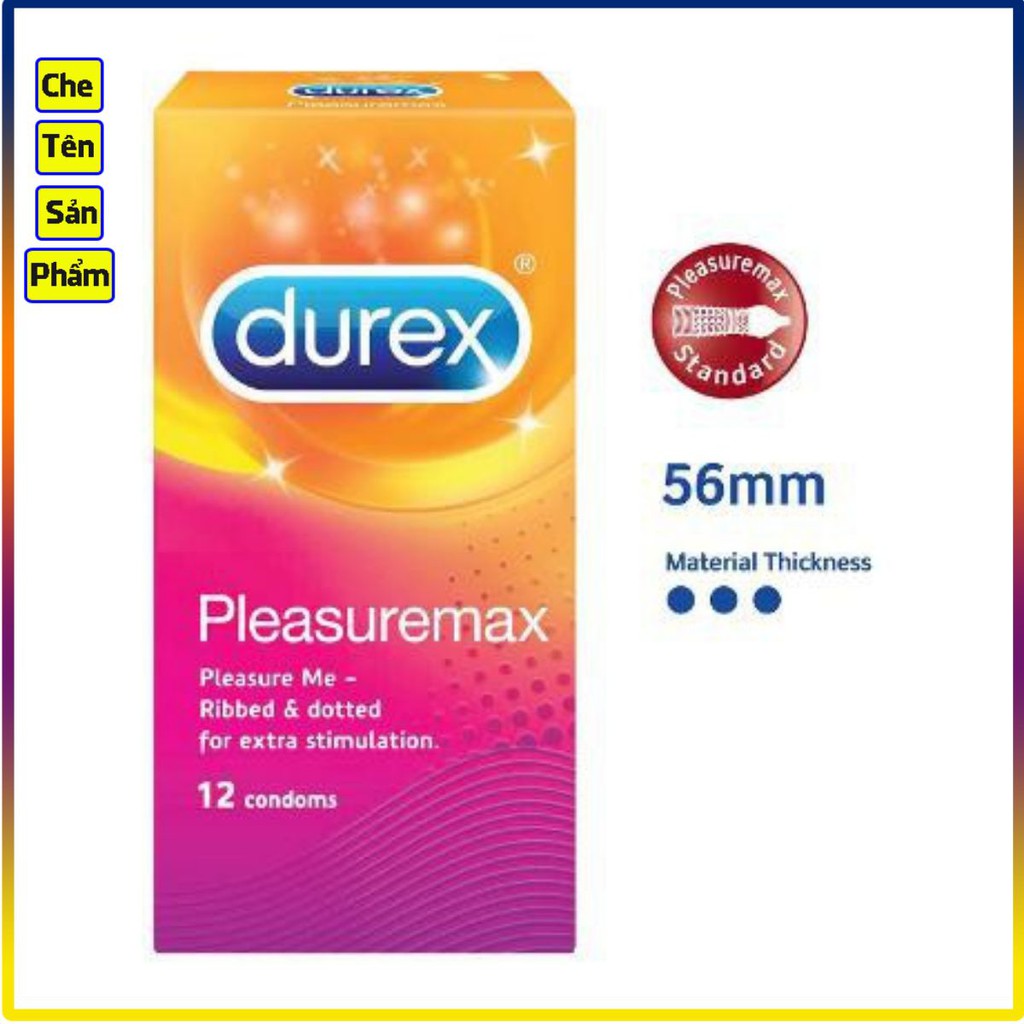 Bao cao su Durex Plesuremax Gân Gai Hộp 12c