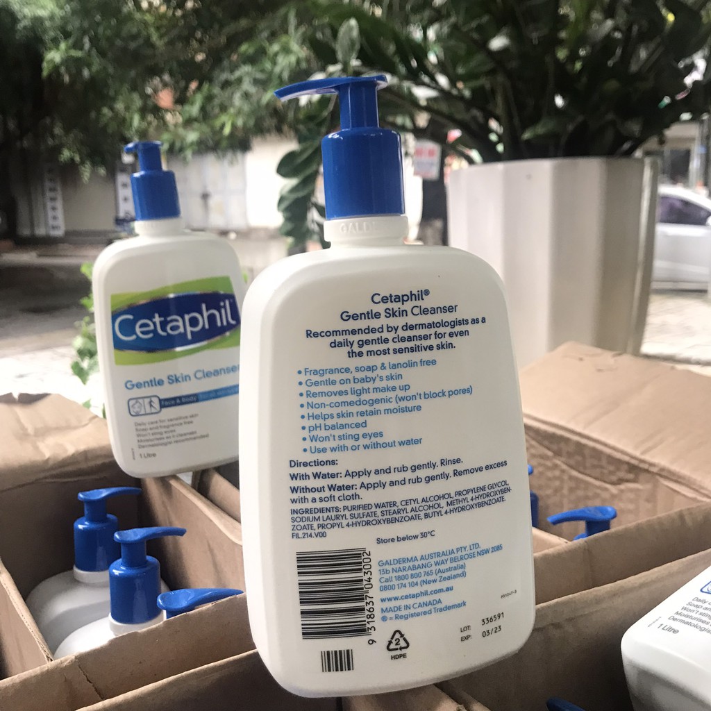 Sữa rửa mặt Cetaphil Gentle Skin Cleanser siêu to khổng lồ 1000ml, kiểm soát chất nhờn tốt cho mọi loại da