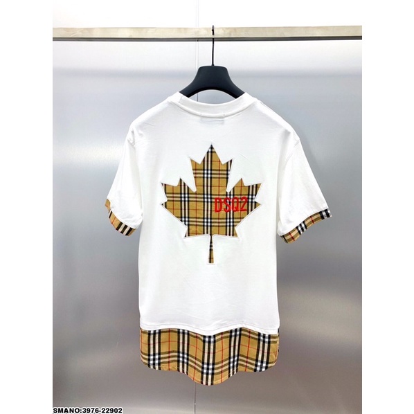[Siêu Sale] Áo Phông Unisex Dsq Kẻ Vàng Siêu Hot - Áo Thun Cho Nam Nữ Form Rộng Siêu Đẹp