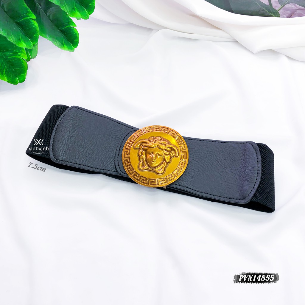 Belt váy, đai váy da bản to kết hợp mặt khóa kim loại, đá nhân tạo - Xinh Xinh Accessories