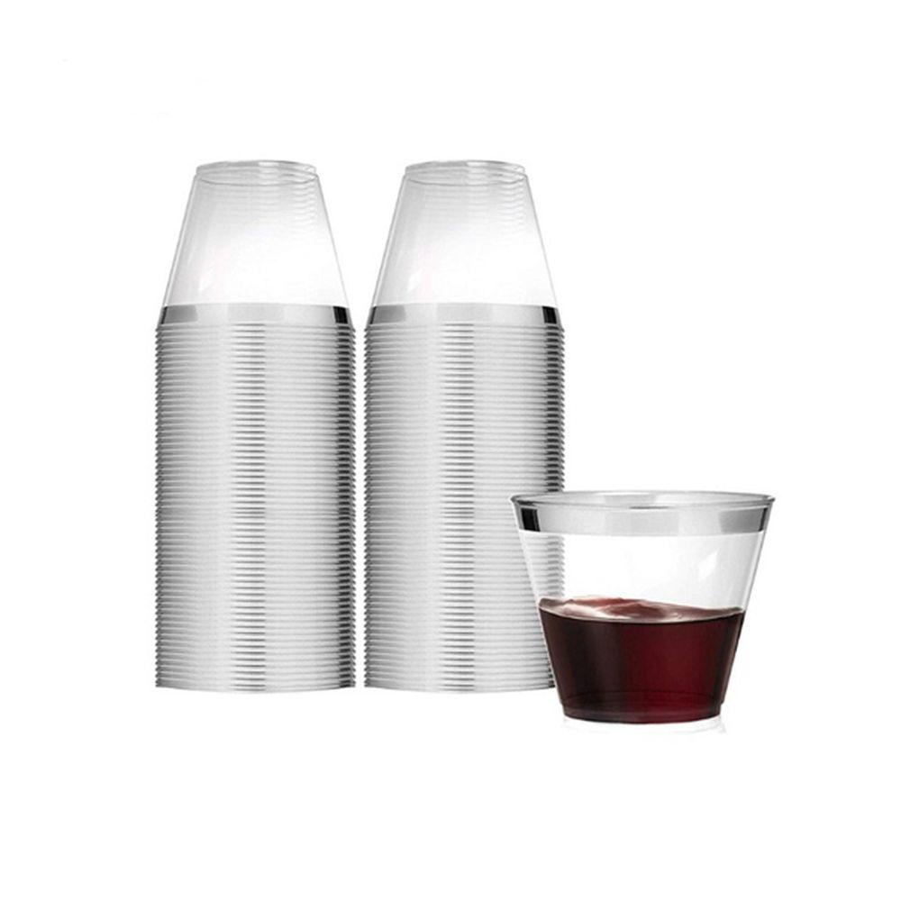 Set 10 / 20 / 30 Ly Nhựa Uống Nước Hình Hoa Hồng Xinh Xắn|Phụ Kiện Trang Trí Chai Rượu Trong Suốt Sang Trọng
